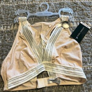Laura Ashley Blush Bralette with White Lace